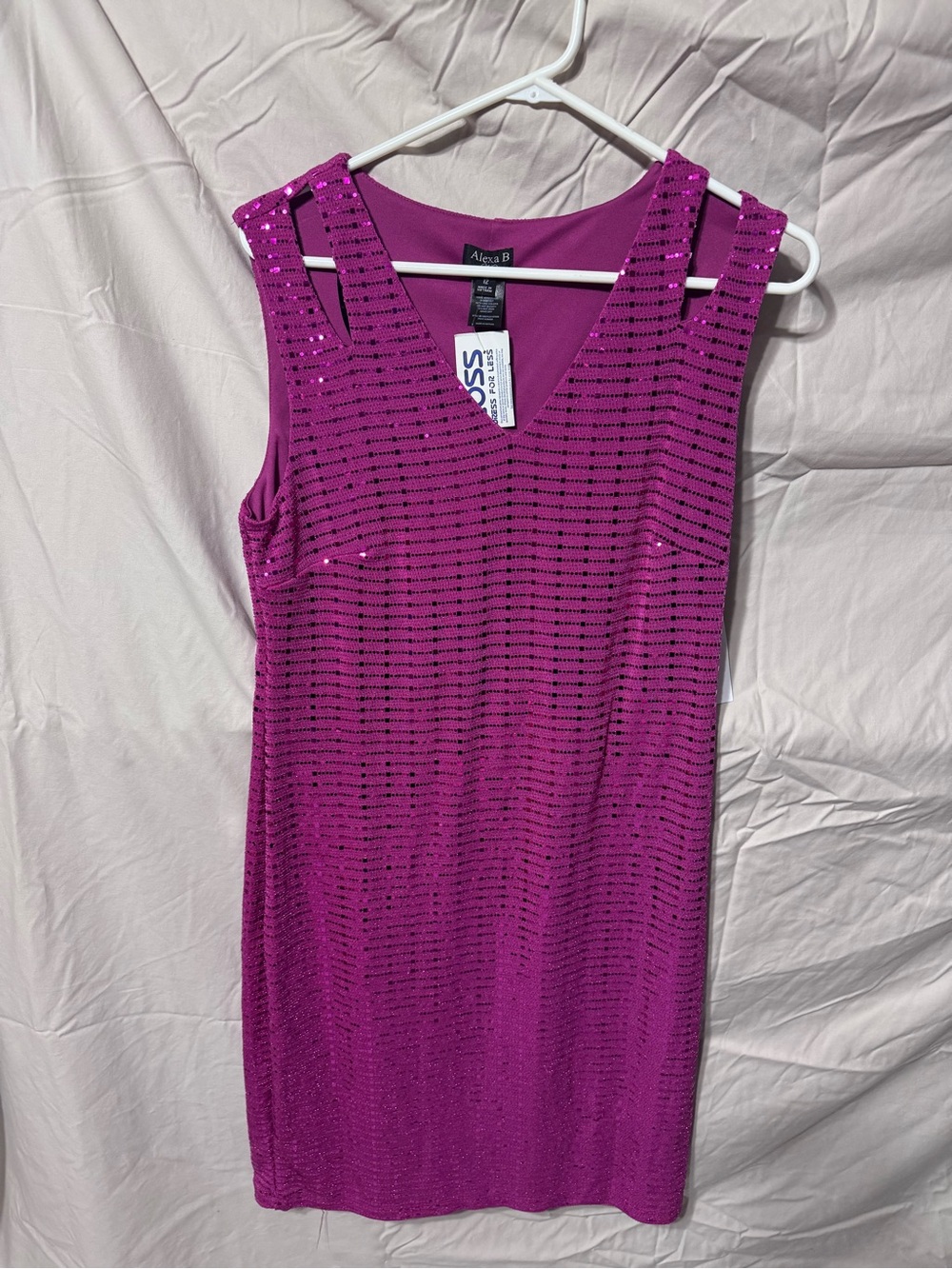 Alexa B Fuchsia Sequin Mini Dress